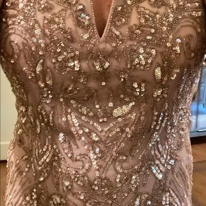 Aidan Mattox  Size 8 gown. Color: Taupe